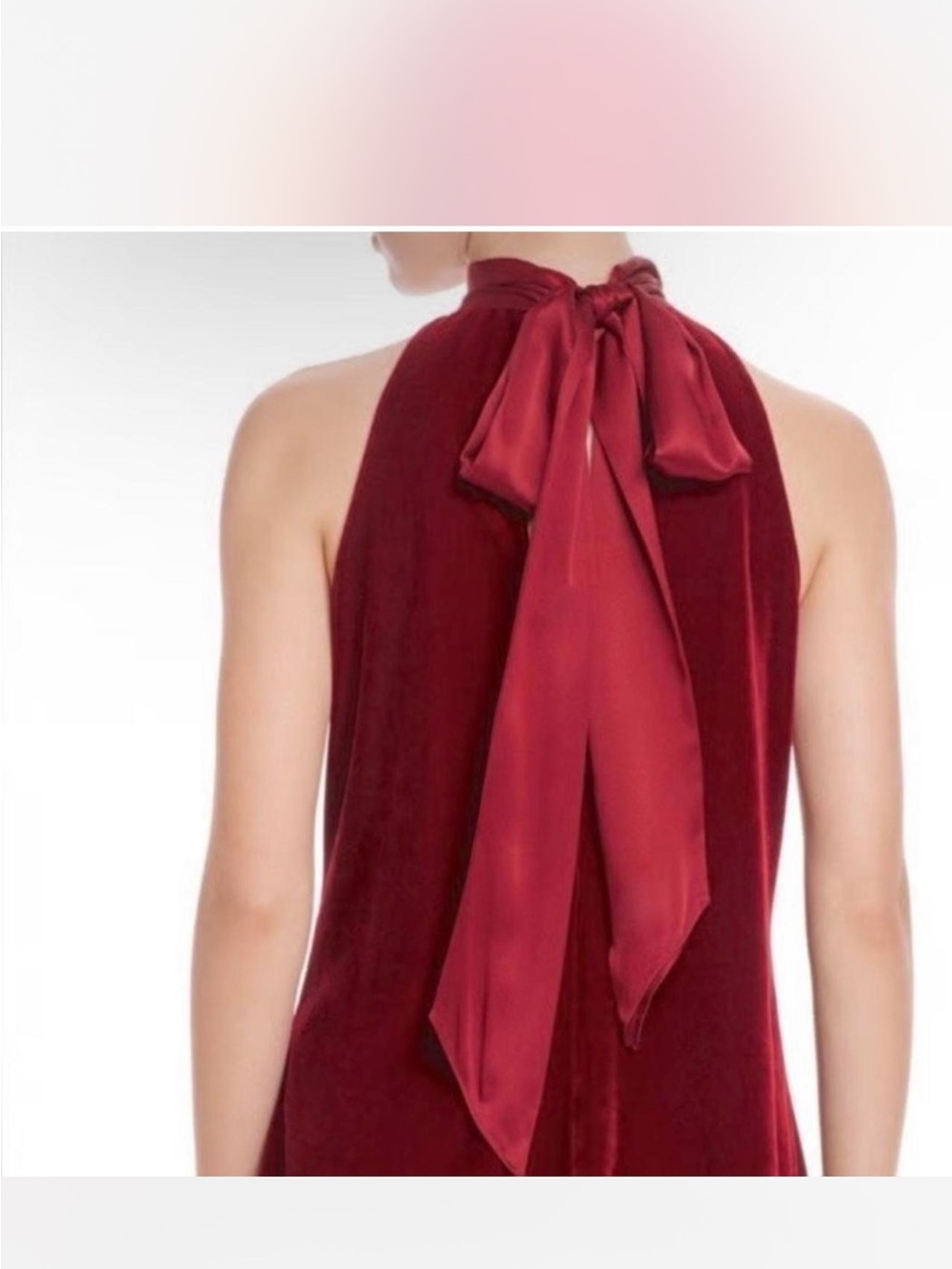 NWT Ramy Brook Velvet Halter Dress in Mahogany Wine MRSP $295